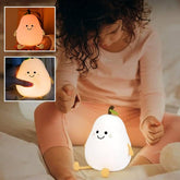 Veilleuse bébé poire LED en silicone doux rechargeable